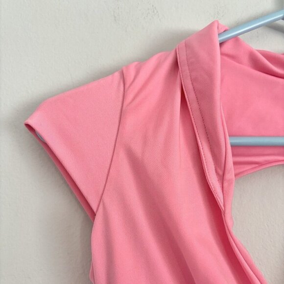 NEW We Are HAH Had Me At Hello Pink One Piece Bodysuit Women’s Size Medium - Picture 5 of 8